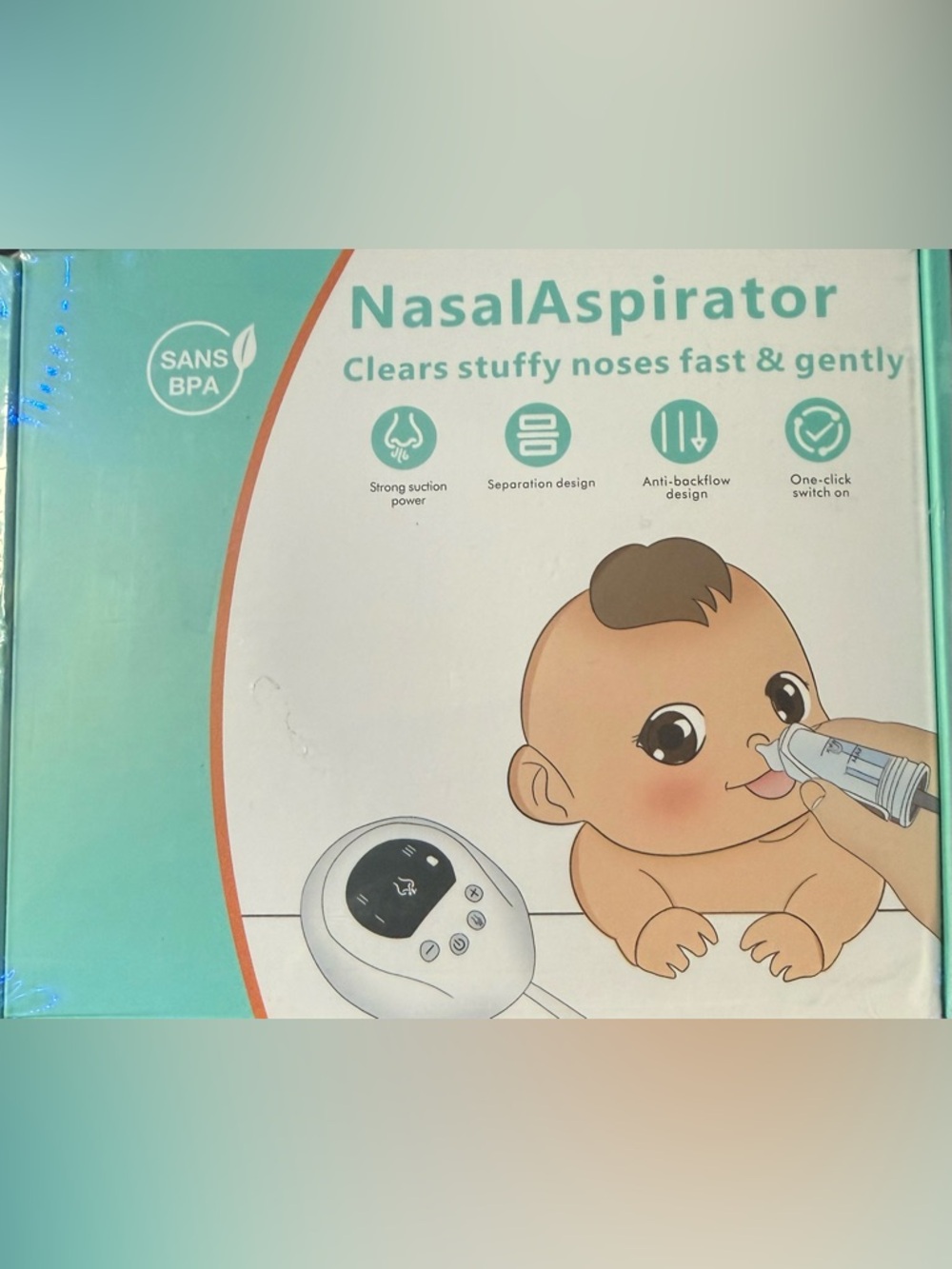 Amazon Nasal Aspirator in Teal and White